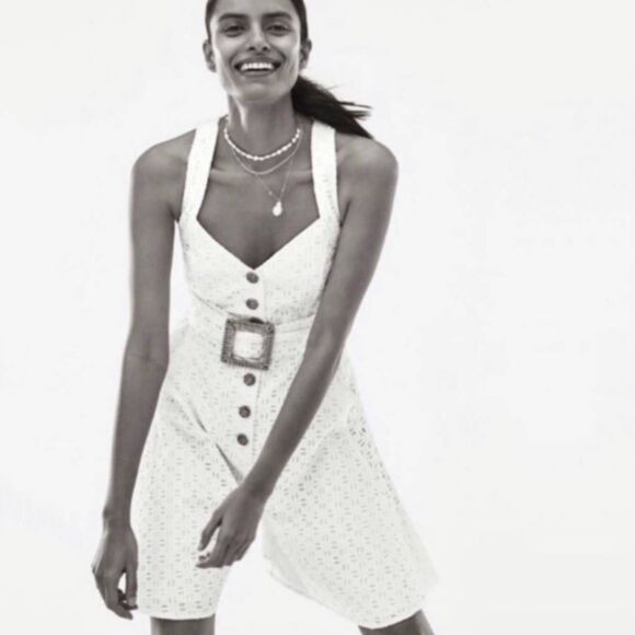 Anthropologie Pants - Anthropologie White Eyelet Romper NWT size 6P